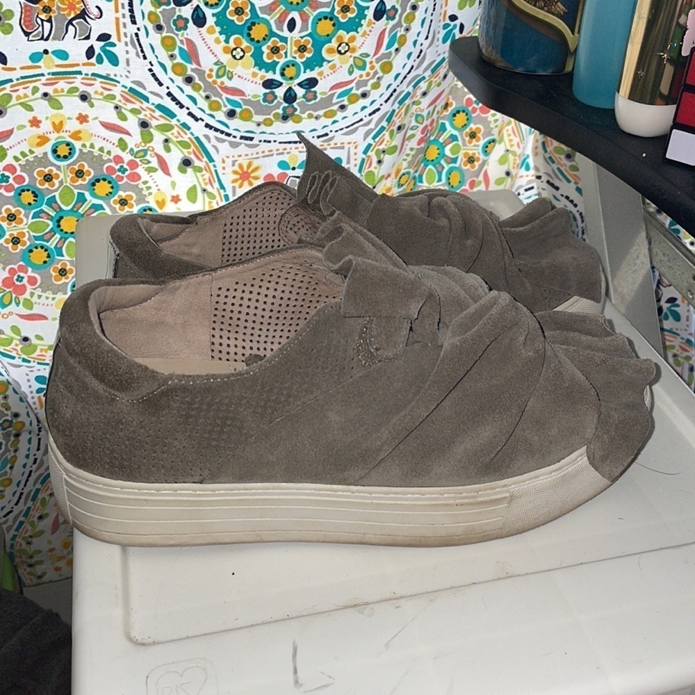 8.5 Kenneth Cole reaction leather upper platform bow sneaker shoes